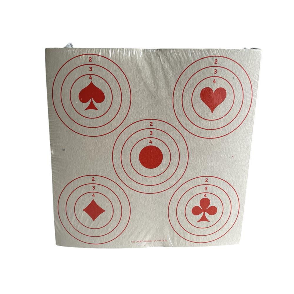 CIBLES 14X14 4AS ROUGE X100