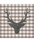 SERVIETTE TETE DE CERF MARRON