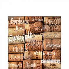 SERVIETTE BOUCHONS DE VIN