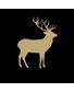 SERVIETTE CERF CONTOUR OR/NOIR