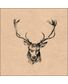 SERVIETTE CERF MARRONNE