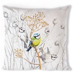 HOUSSE DE COUSSIN PETITS OISEAUX 40X40 CM