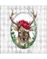 SERVIETTE CERF DANS CADRE