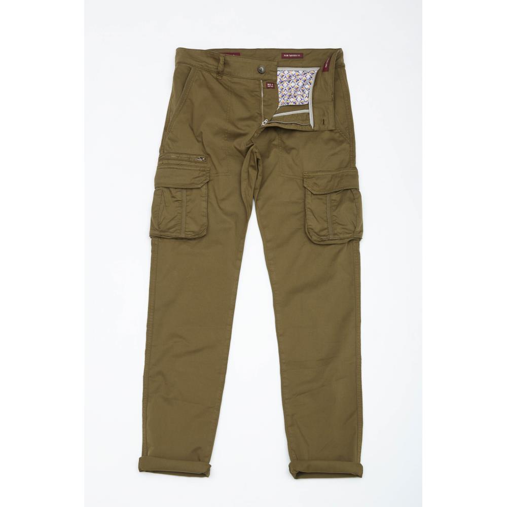 PANTALON CARGO REGULAR VERT KAKI