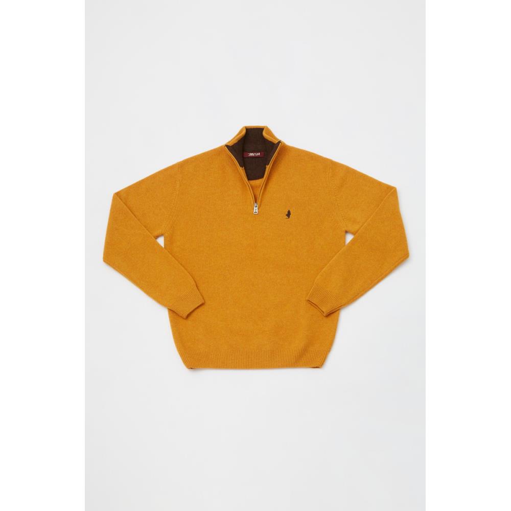 PULL ZIPPE LAMBSWOOL MOUTARDE