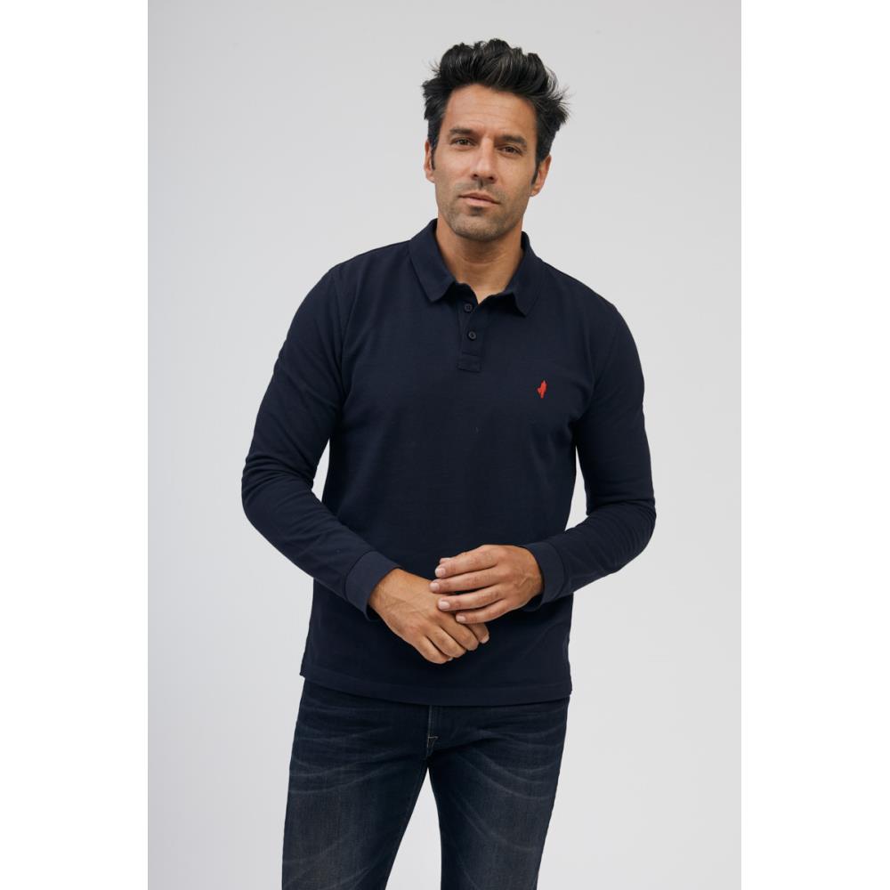 POLO MANCHES LONGUES MARINE