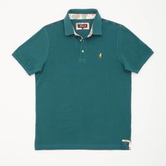 POLO BRODERIE DEGRADE BLEU