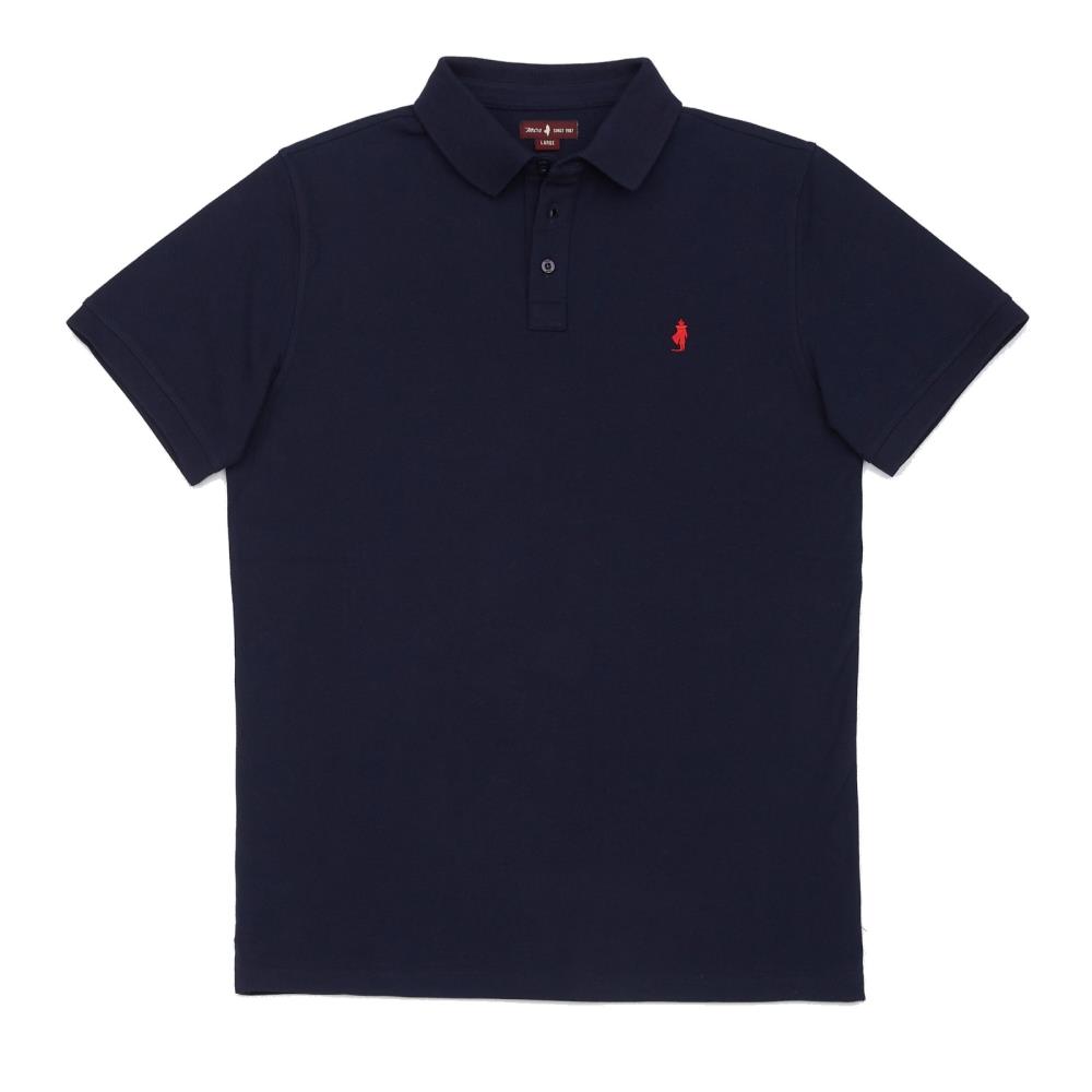 POLO MANCHES COURTES MARINE