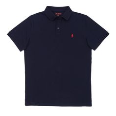 POLO MANCHES COURTES MARINE