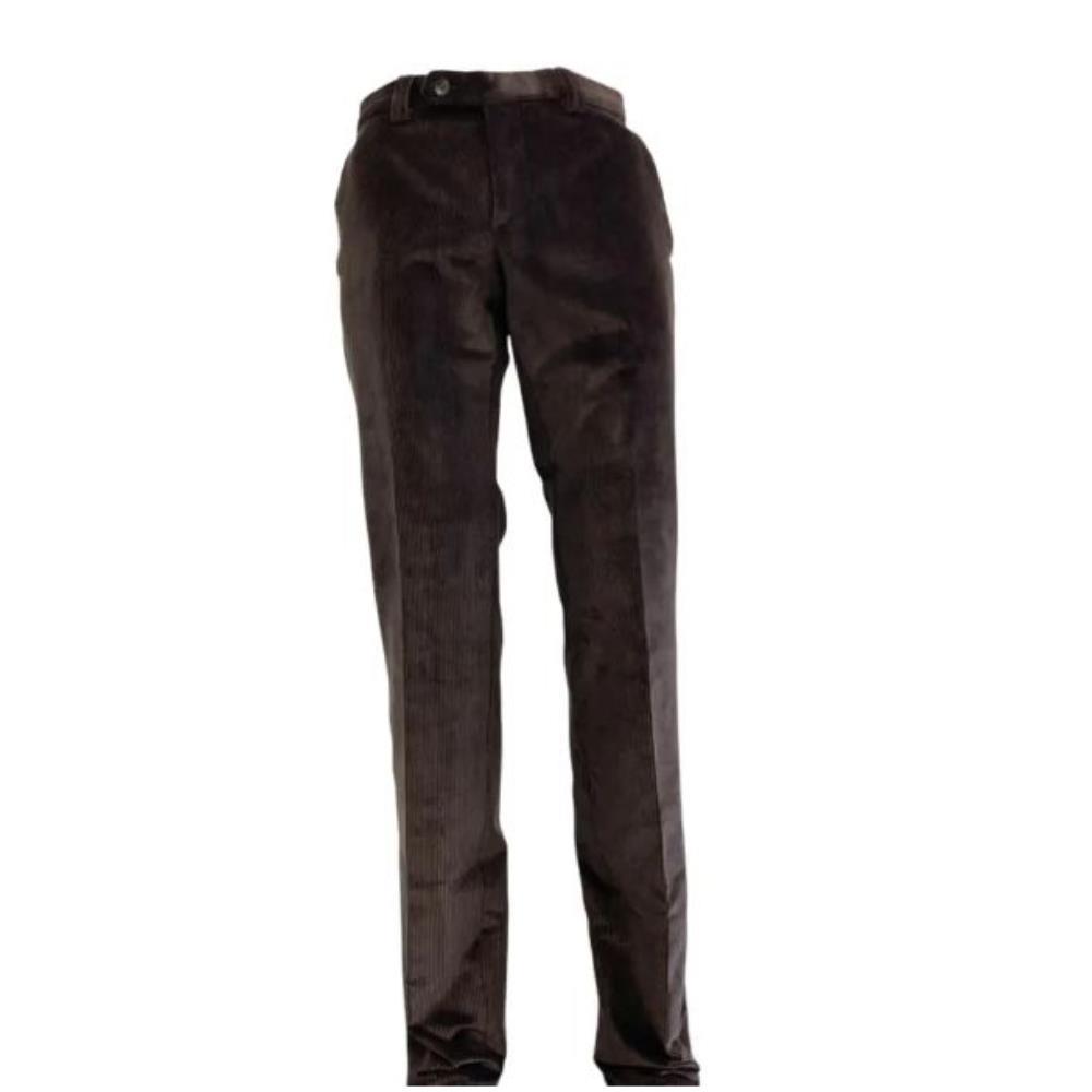 PANTALON VELOURS MINOS MARRON