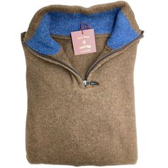 PULL COL ZIPPE MARRON