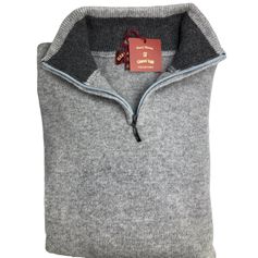 PULL COL ZIPPE GRIS CLAIR