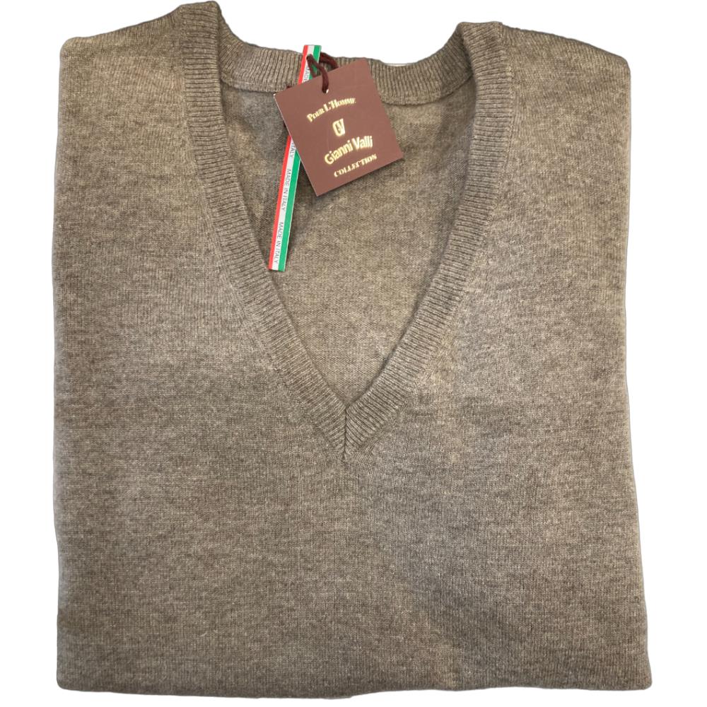 PULL FEMME LAUREN COL V BEIGE