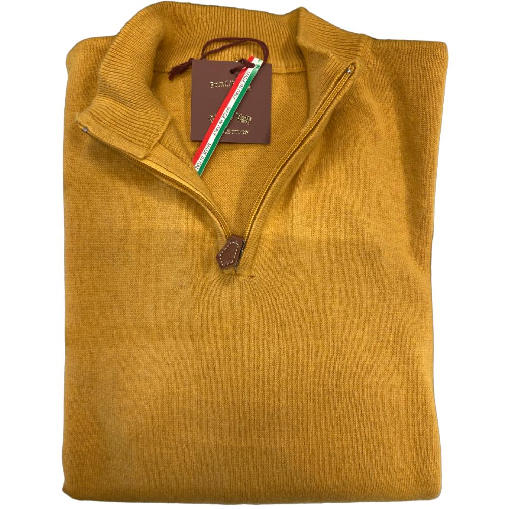 PULL FEMME LAUREN COL ZIP MOUTARDE