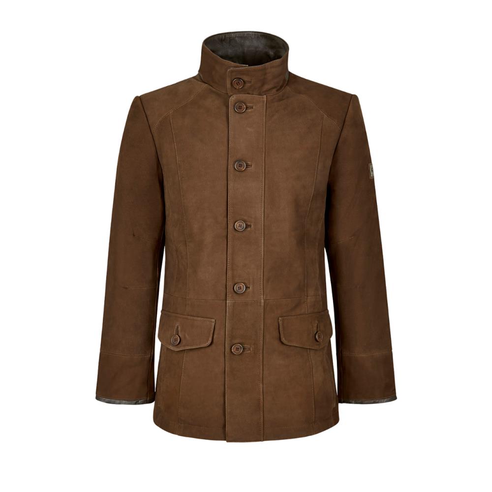VESTE EN CUIR MOORE WALNUT