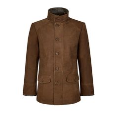 VESTE EN CUIR MOORE WALNUT