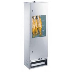 FUMOIR EN ACIER ALUMINE AVEC PORTE VITREE H120 CM