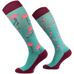 CHAUSSETTES FUN FLAMAND ROSE BLEU