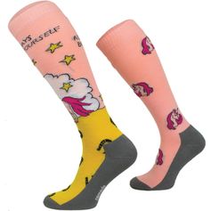 CHAUSSETTES FUN LICORNE ROSE