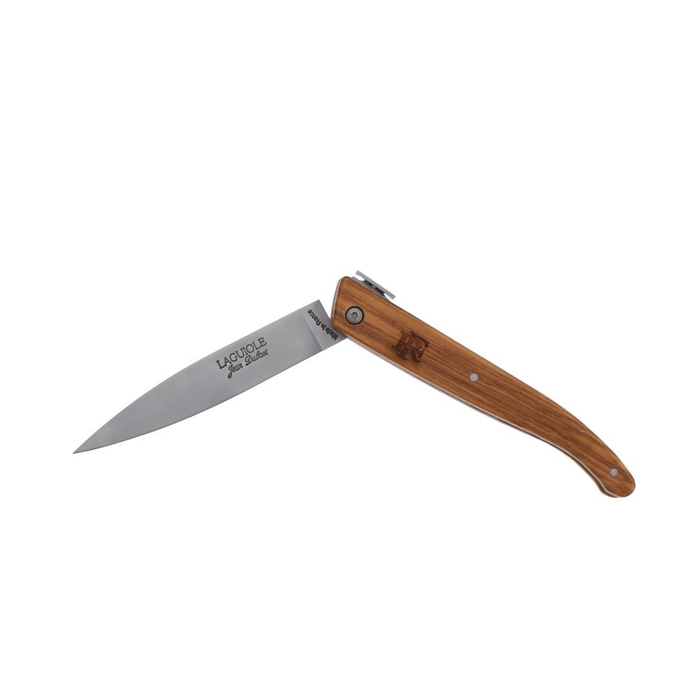 COUTEAU LE POCHE COLLECTION ELYSEE MANCHE BOIS D'OLIVIER COFFRET