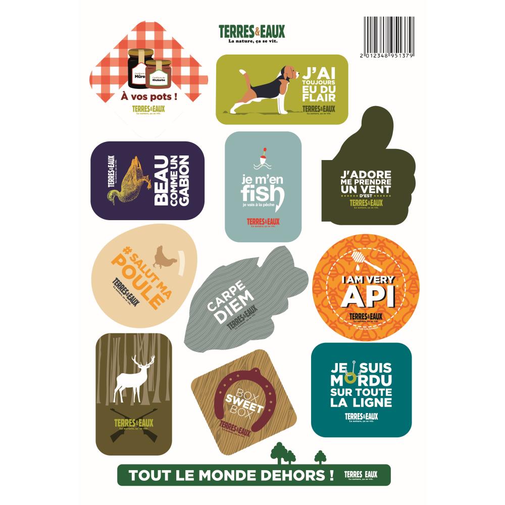STICKERS TERRES ET EAUX