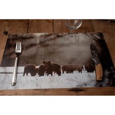 4 SETS DE TABLE SANGLIER