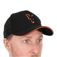 CASQUETTE TRUCKER NOIR ORANGE