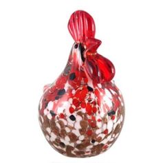 SULFURE POULE ROUGE/DORE  11X8X12CM