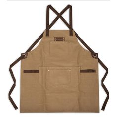 TABLIER EN TOILE ENDUITE ET CUIR