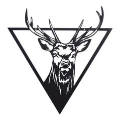 DECORATION MURALE CERF TRIANGLE