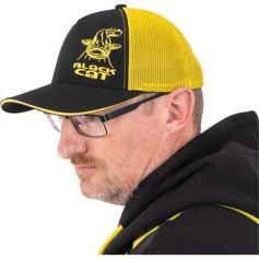 CASQUETTE BLACK CAT YELLOW TRUCKER