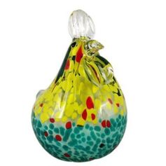 SULFURE POULE JAUNE/BLEUE 11X8X12CM