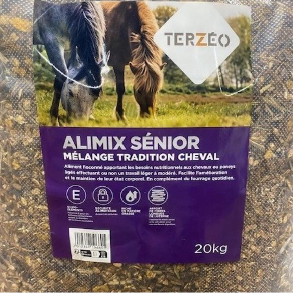ALIMENT CHEVAL ALIMIX SENIOR 20KG - TERZEO VOS ANIMAUX | Terres & Eaux