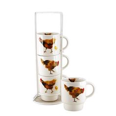 SET DE 4 MUGS SUR COLONNE JEANNETTE 200 ML