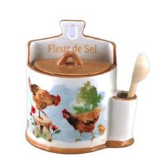 POT A SEL + CUILLERE JEANNETTE