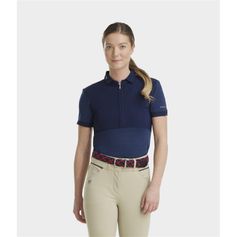 POLO FEMME AEROMESH MARINE