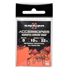 AGRAFES ARROW SNAP BLACK NI X10