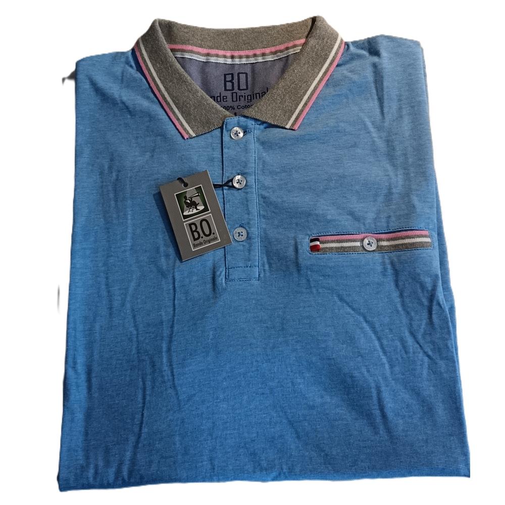 POLO JERSEY BLEU CIEL