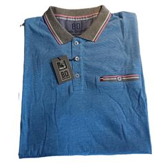 POLO JERSEY BLEU CIEL