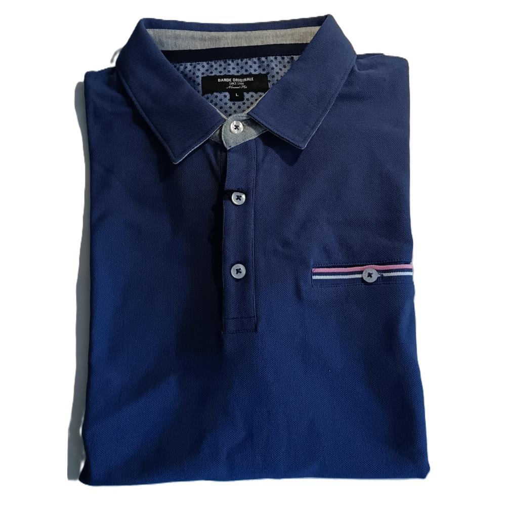 POLO PIQUET BLEU FONCE