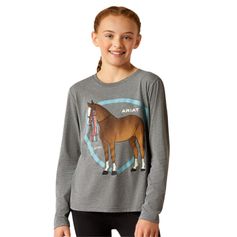 TEE-SHIRT ENFANT CHAMPION PONY GRIS