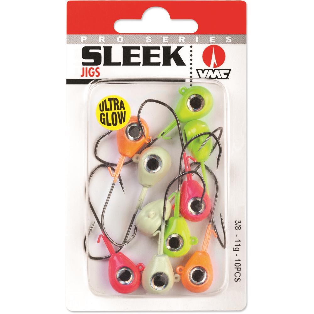 TETE PLOMBEE SLEEK JIG GLOW X10