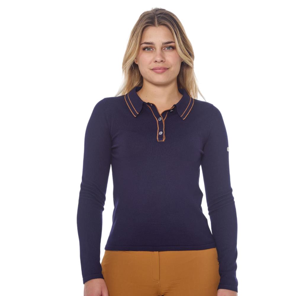POLO FEMME POPI MANCHE LONGUE MARIN