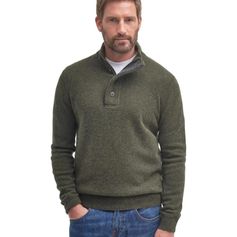 PULL COL ZIP ESSENTIAL SEAWEED