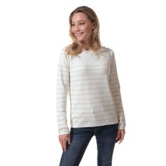 PULL FEMME MOSALINE ECRU DORE