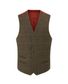 GILET TWEED COMBROOK LINED TEAK
