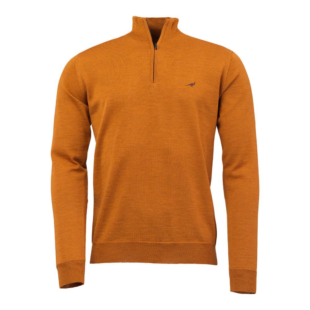 PULL ZIPPE NORFOLK MUSTARD