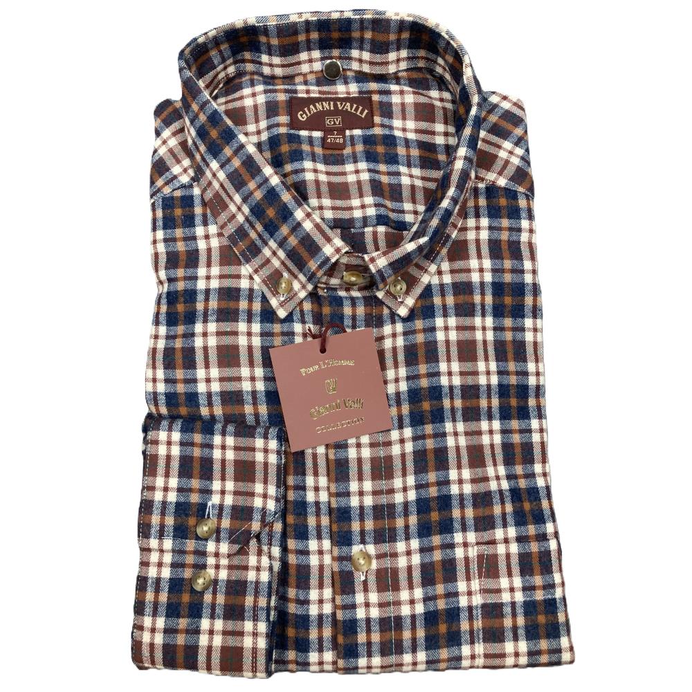 CHEMISE FLANNELLE BORDEAUX MARINE