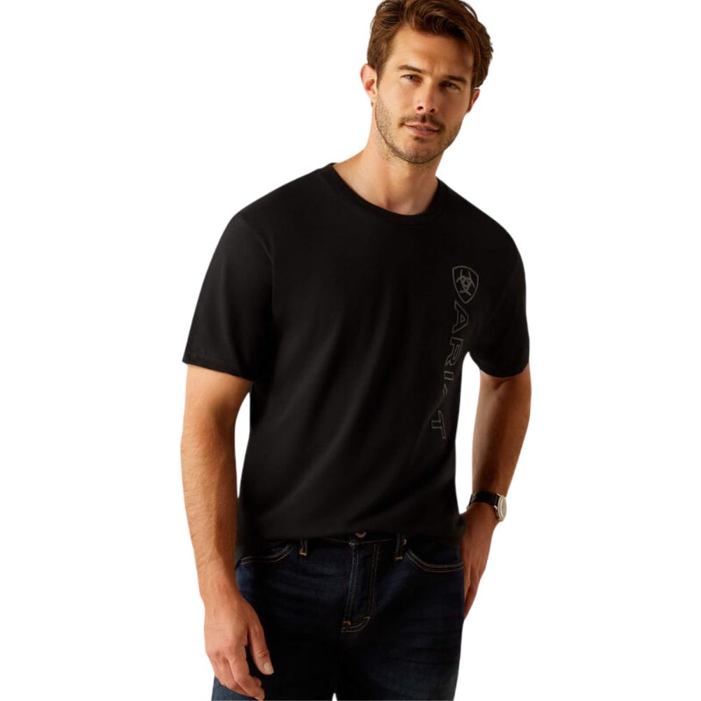 TEE-SHIRT LOGO VERTICAL HOMME NOIR