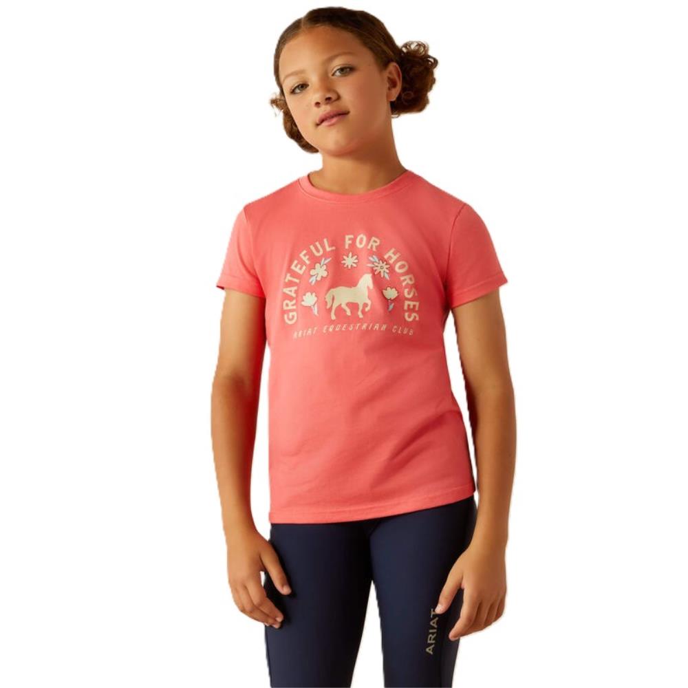 TEE-SHIRT GRATEFUL FEMME CORAIL
